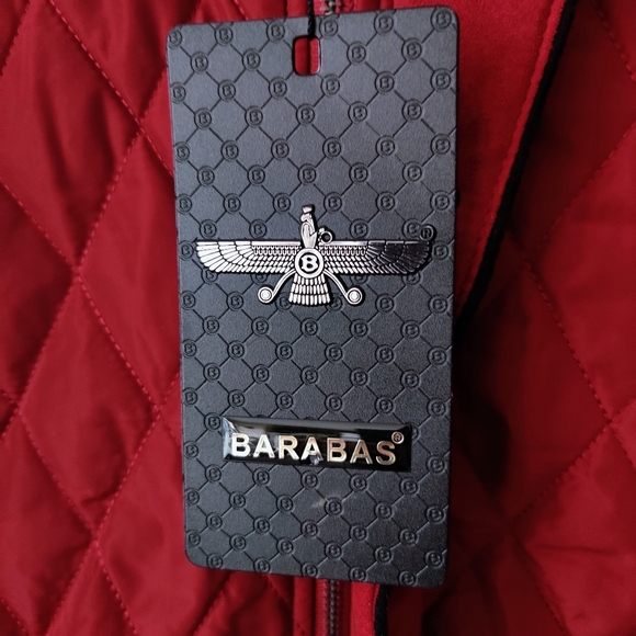 BARABAS Quilted Jacket M Red Bomber Men's - Picture 7 of 11
